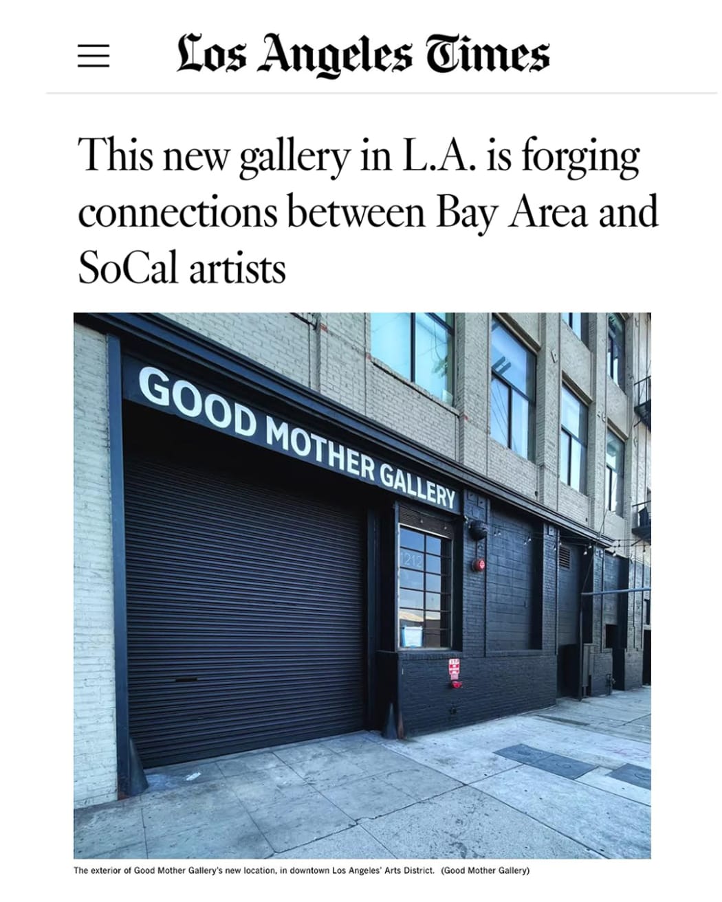 Good Mother Gallery and the California Condition