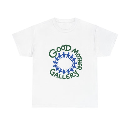 Good Mother Gallery Community T-Shirt - Green/Blue on White