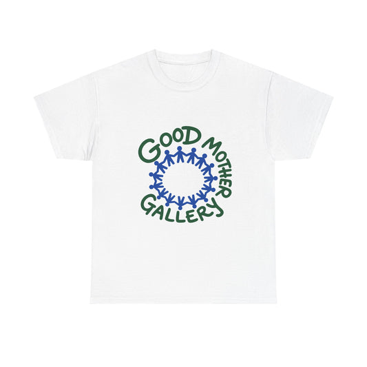 Good Mother Gallery Community T-Shirt - Green/Blue on White