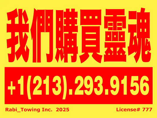 "WE BUY SOULS" - RABI - Chinese Sign